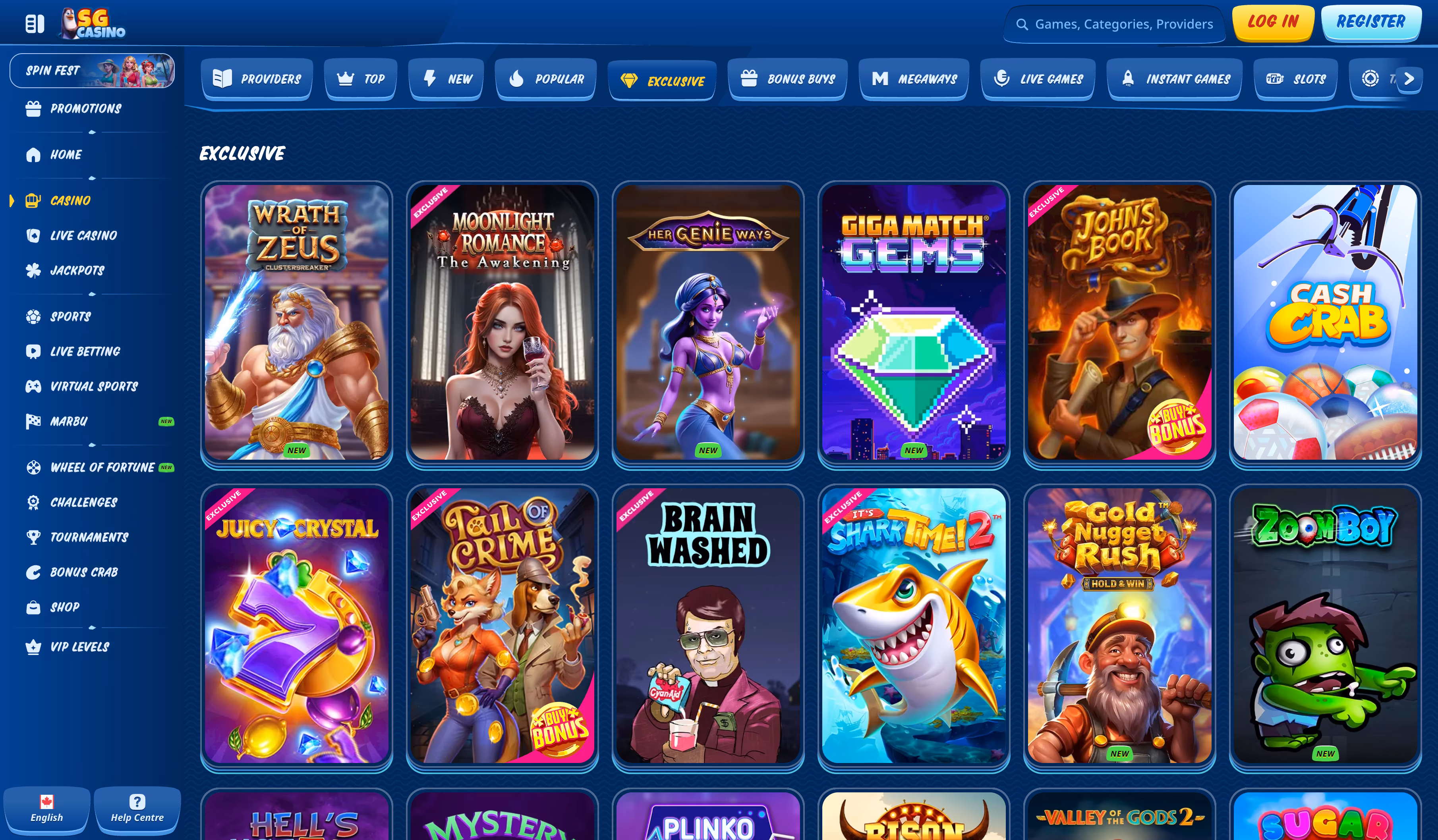 Titoli esclusivi SGCasino